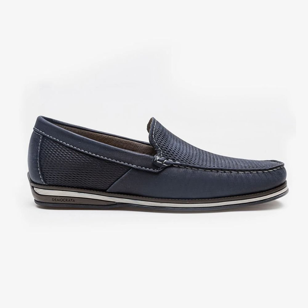 Mocassim Masculino Democrata Easy Ted Azul Marinho