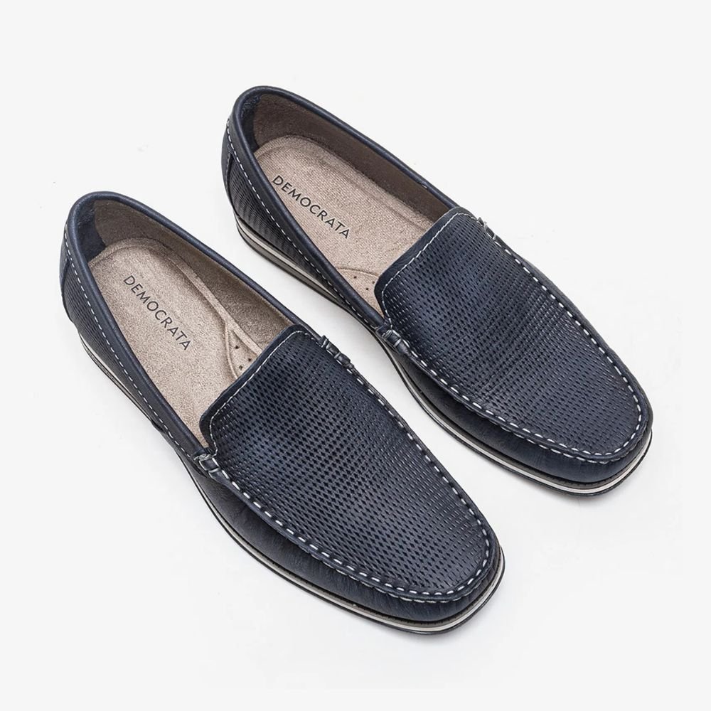Mocassim Masculino Democrata Easy Ted Azul Marinho Azul 2