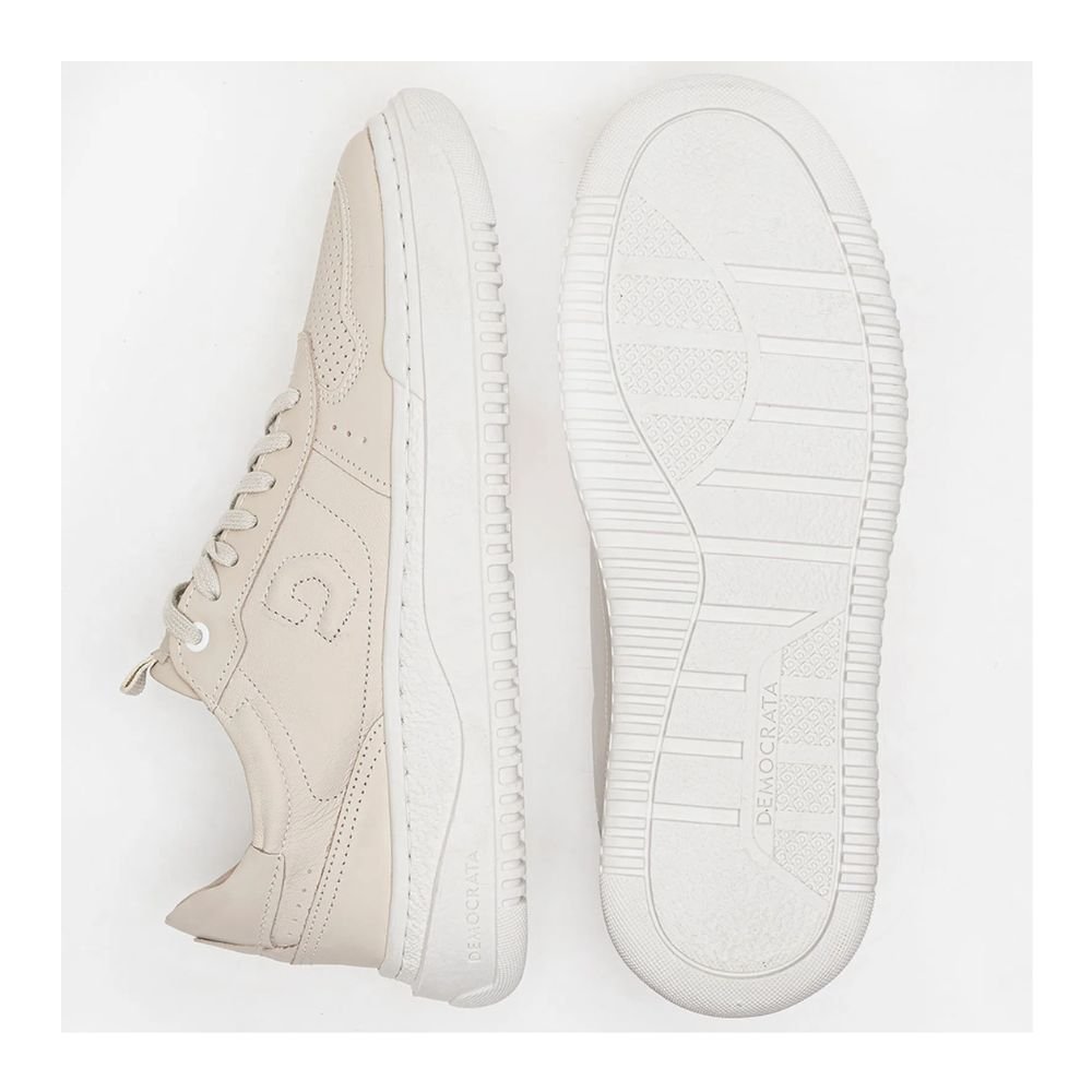 Sapatênis Masculino Democrata Denim Block Creme Bege 4