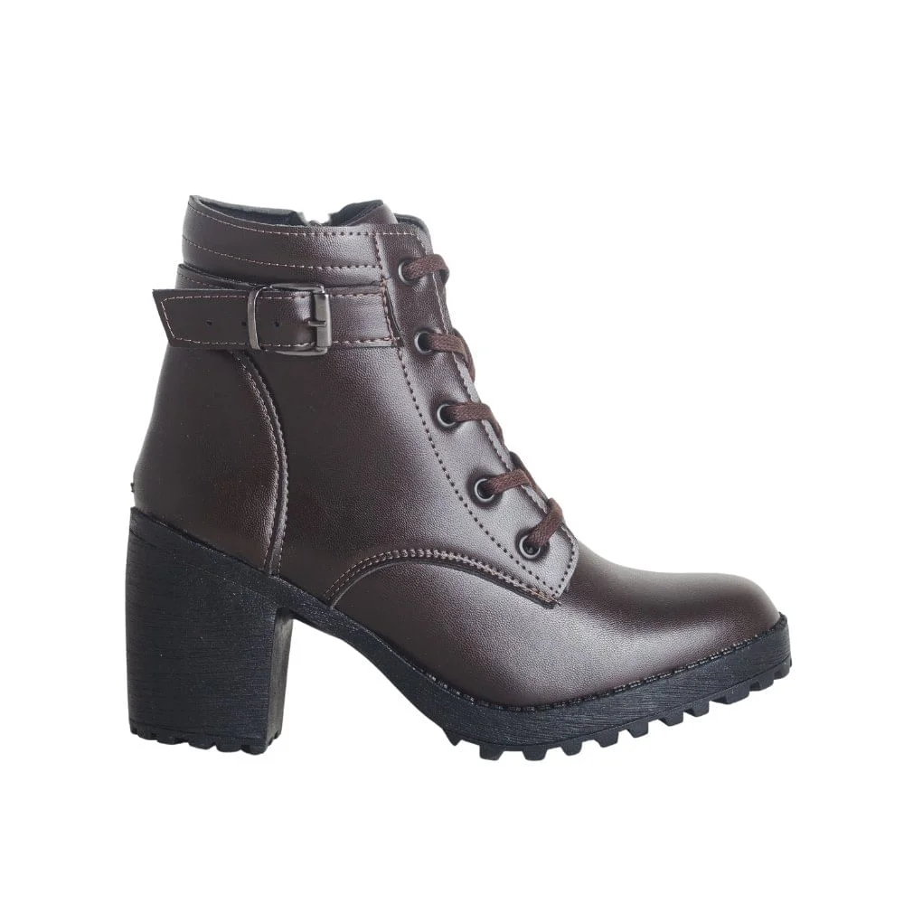 Bota Feminino Coturno West Line 2060 Marrom 4
