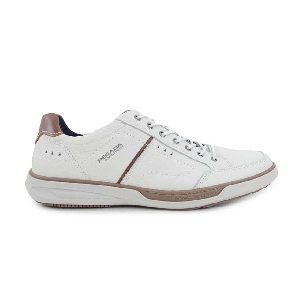 Sapatênis Pegada Em Couro 5050 Branco 1