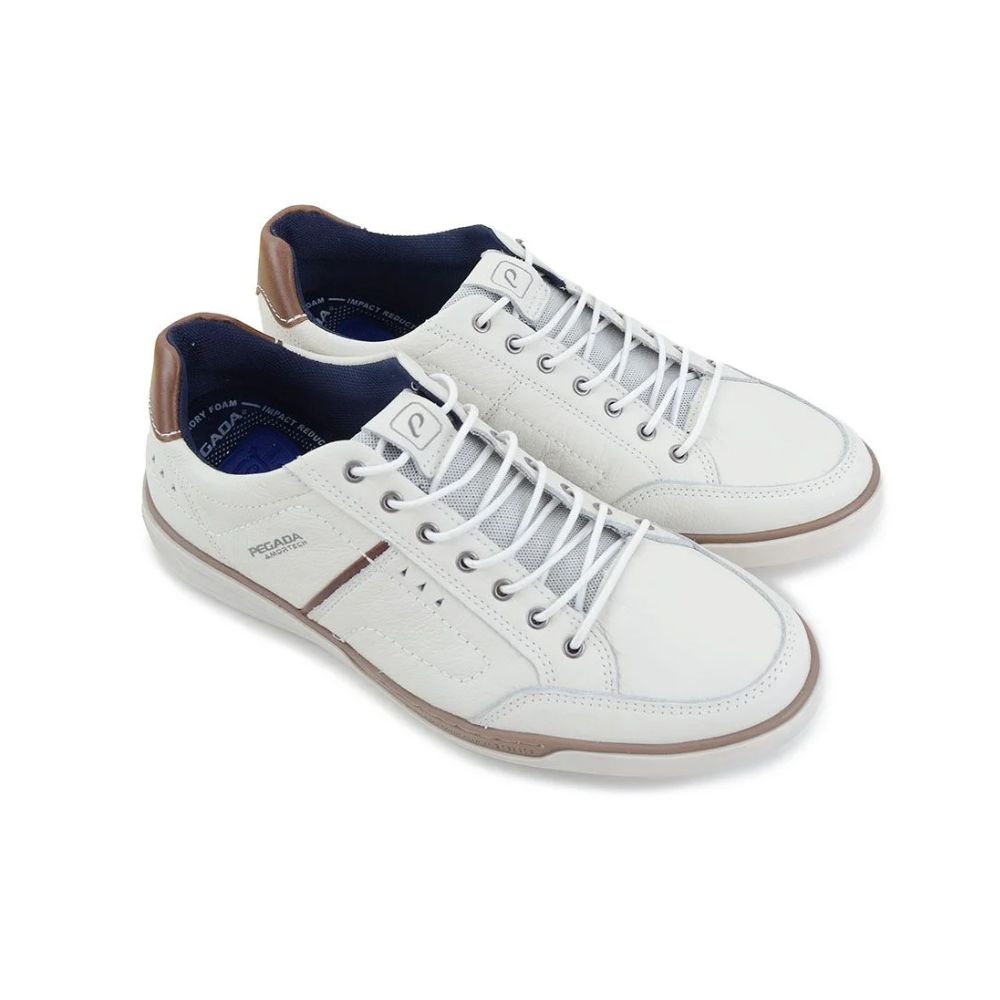 Sapatênis Pegada Em Couro 5050 Branco 2