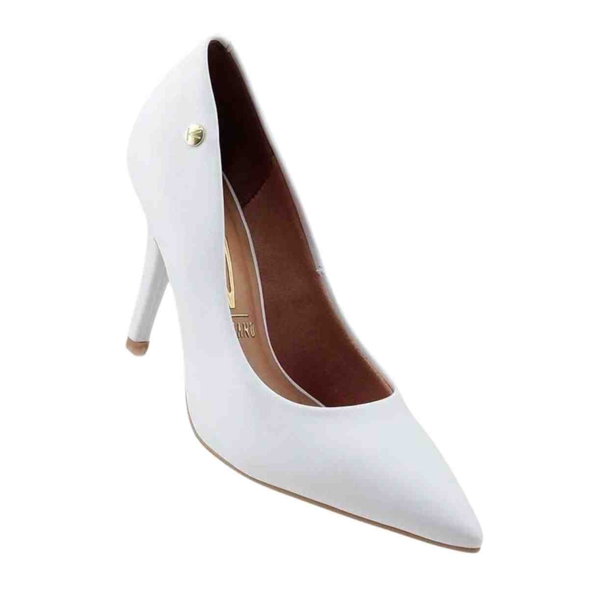 Sapato Feminino Scarpin Salto Alto Vizzano Branco Branco 2