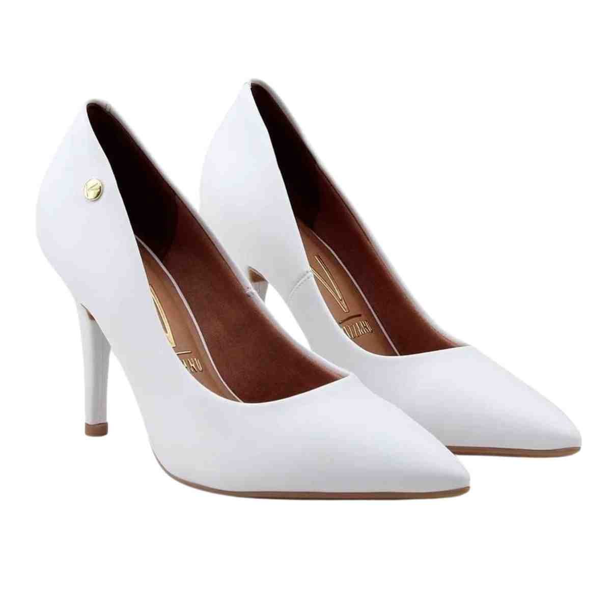 Sapato Feminino Scarpin Salto Alto Vizzano Branco Branco 3