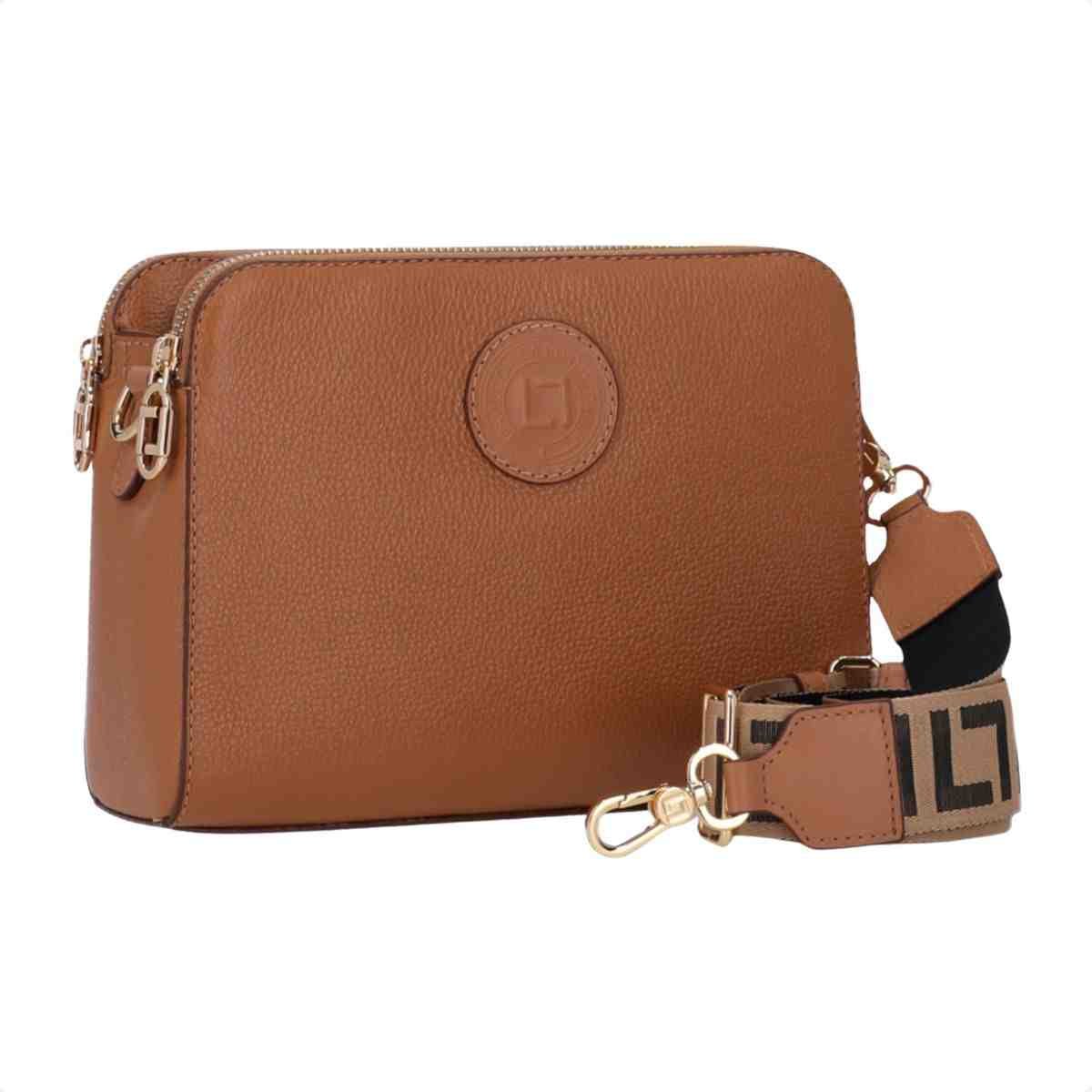 Bolsa Feminina Bella Pequena Couro Luz Da Lua Ordine Amêndoa Amêndoa 2