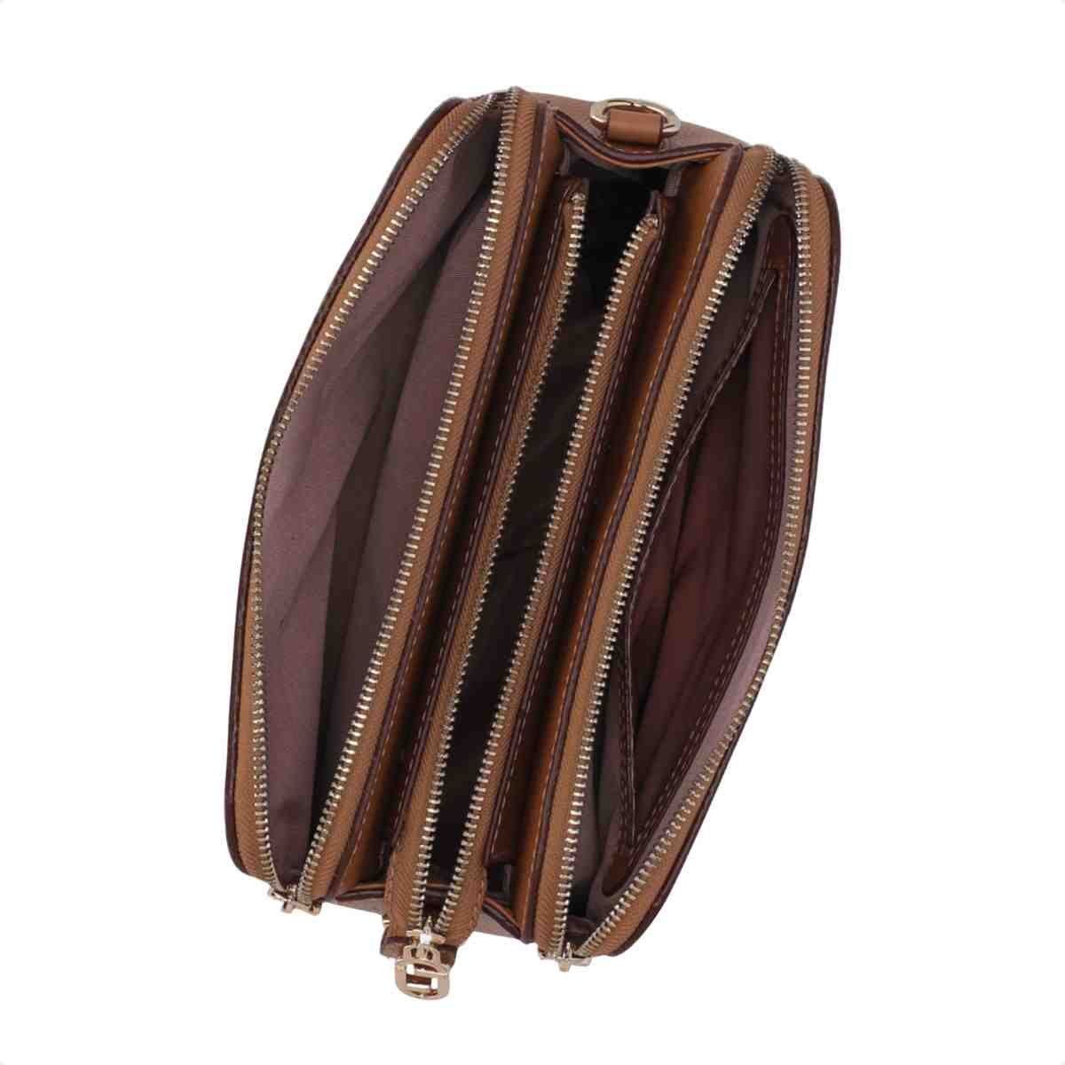 Bolsa Feminina Bella Pequena Couro Luz Da Lua Ordine Amêndoa Amêndoa 4