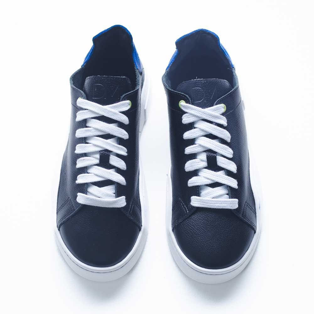 Tênis Moda Feminina Dayane Magalhães Preto E Azul Azul 2