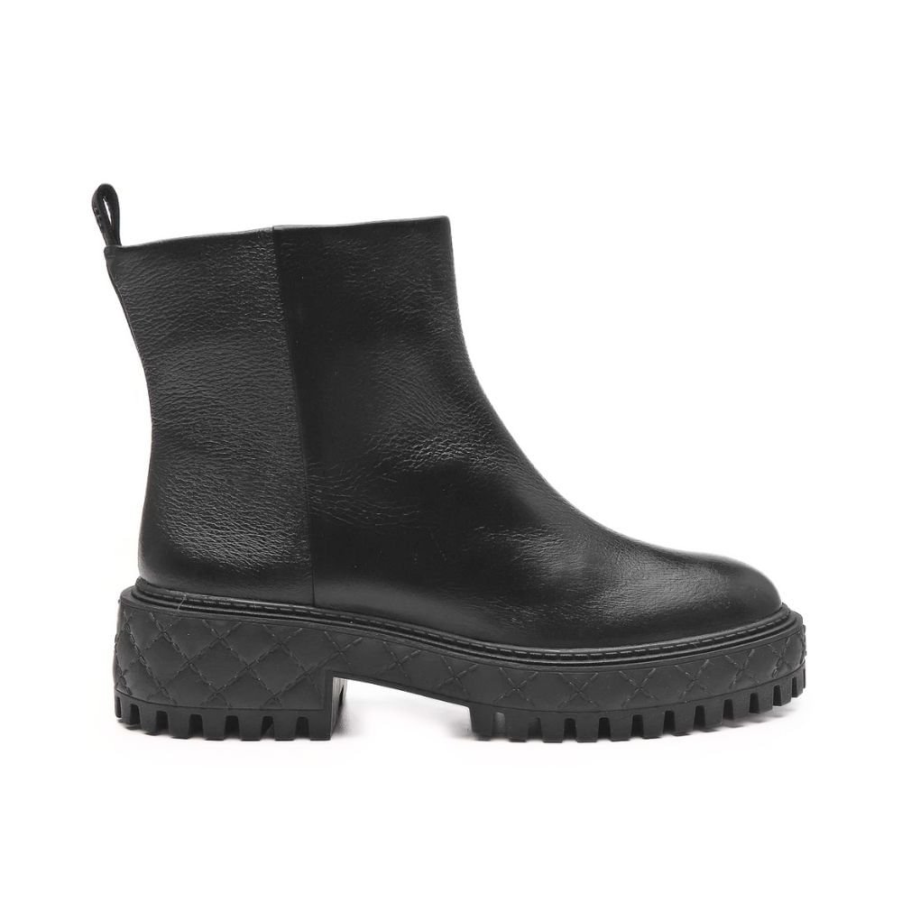 Bota Feminina Cano Baixo Capodarte Preta Preto