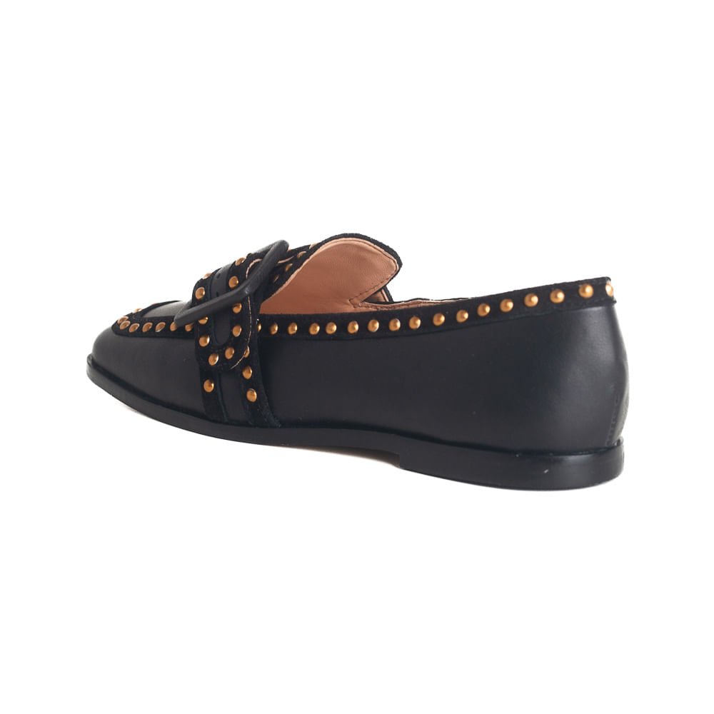 Sapato Feminino Mocassim Luiza Barcelos Preto Preto 7