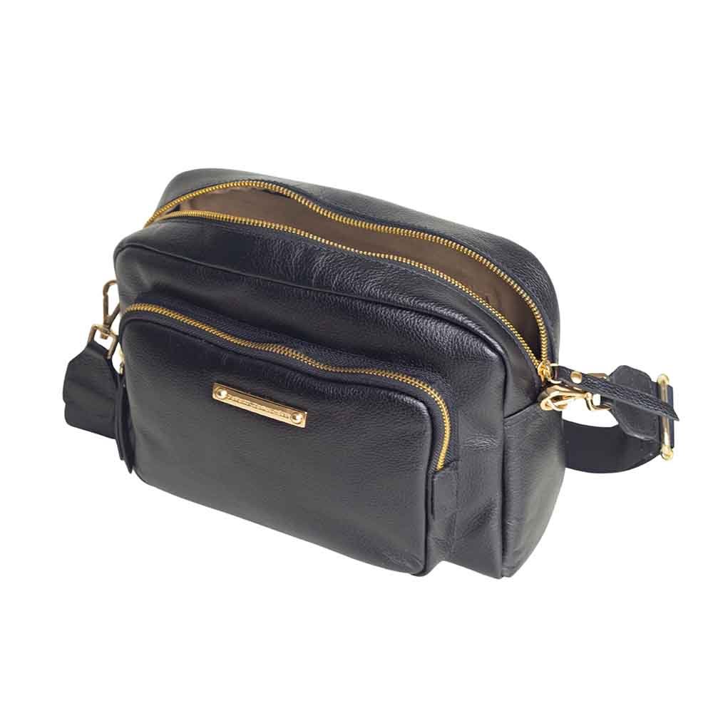 Bolsa Feminina Transversal Dayane Magalhães Preto Preto 1