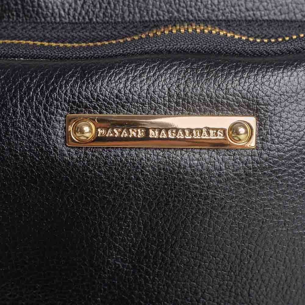 Bolsa Feminina Transversal Dayane Magalhães Preto Preto 3