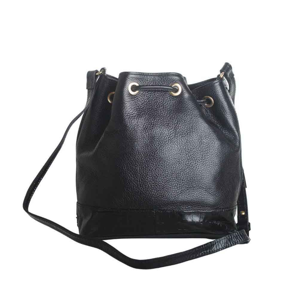 Bolsa Fem Transversal Dayane Magalhaes 3080 Preto 3