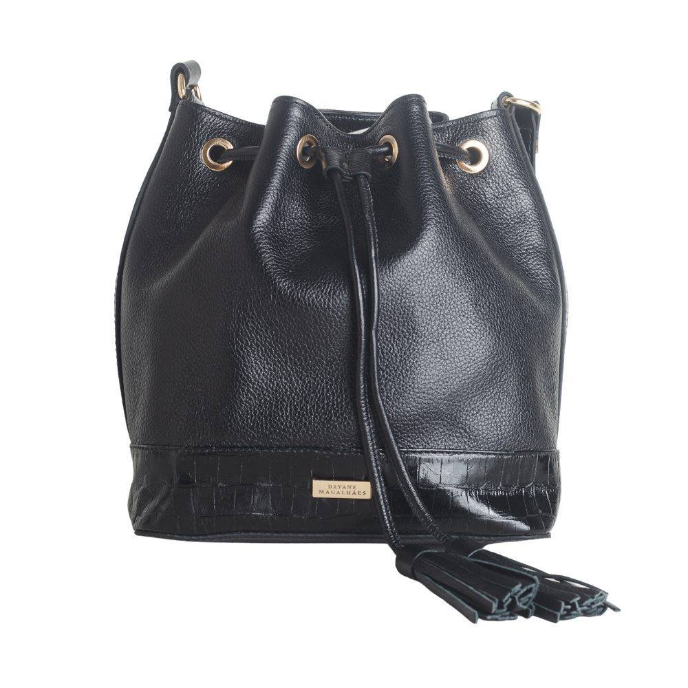 Bolsa Fem Transversal Dayane Magalhaes 3080 Preto 4