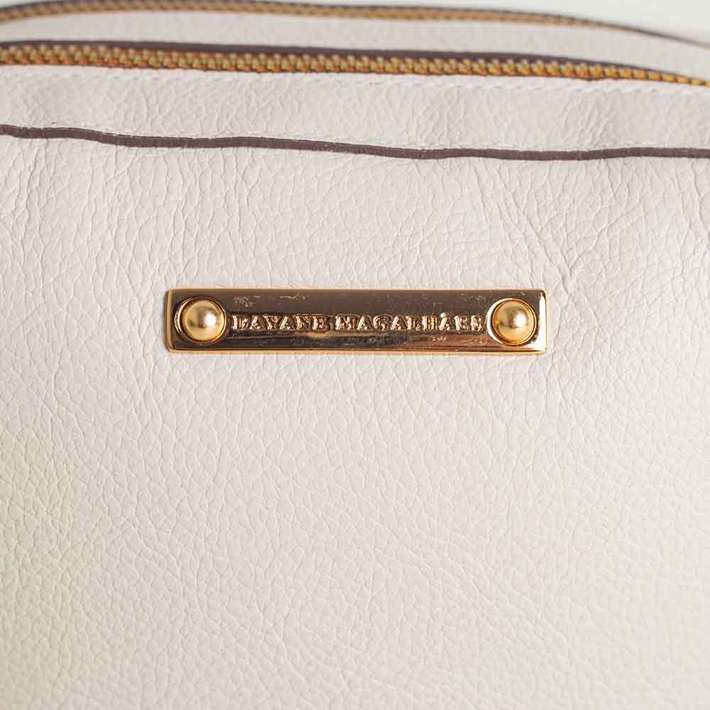 Bolsa Feminina Transversal Dayane Magalhães Off White Branco 3