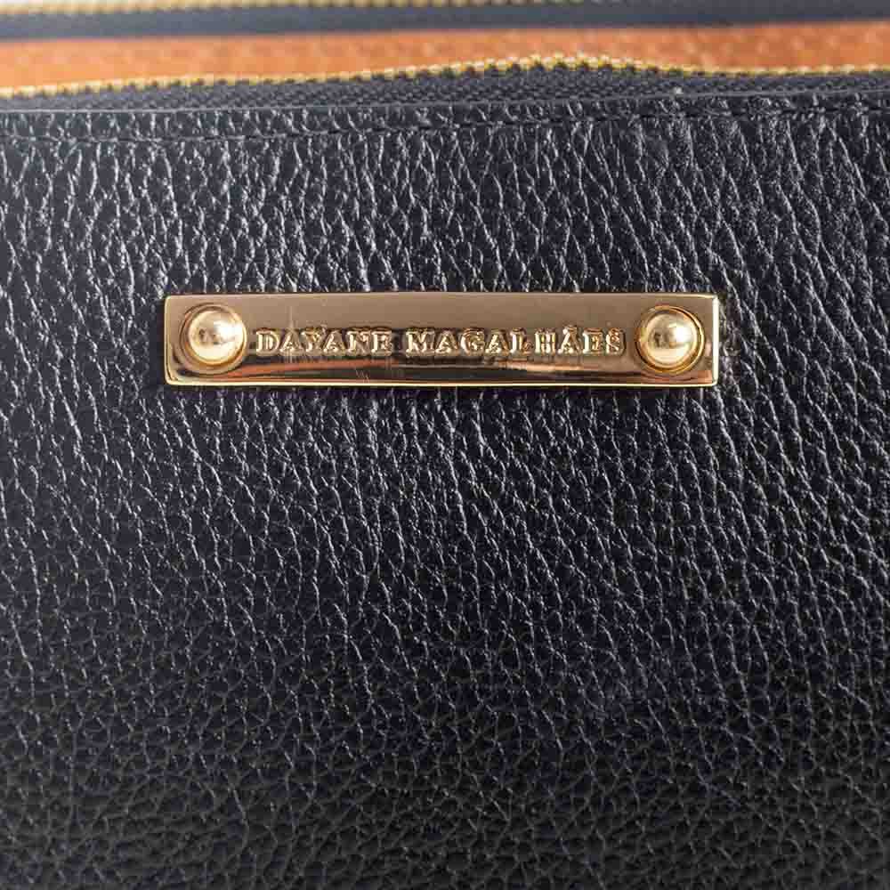 Bolsa Feminina Transversal Dayane Magalhães Preto Preto 3