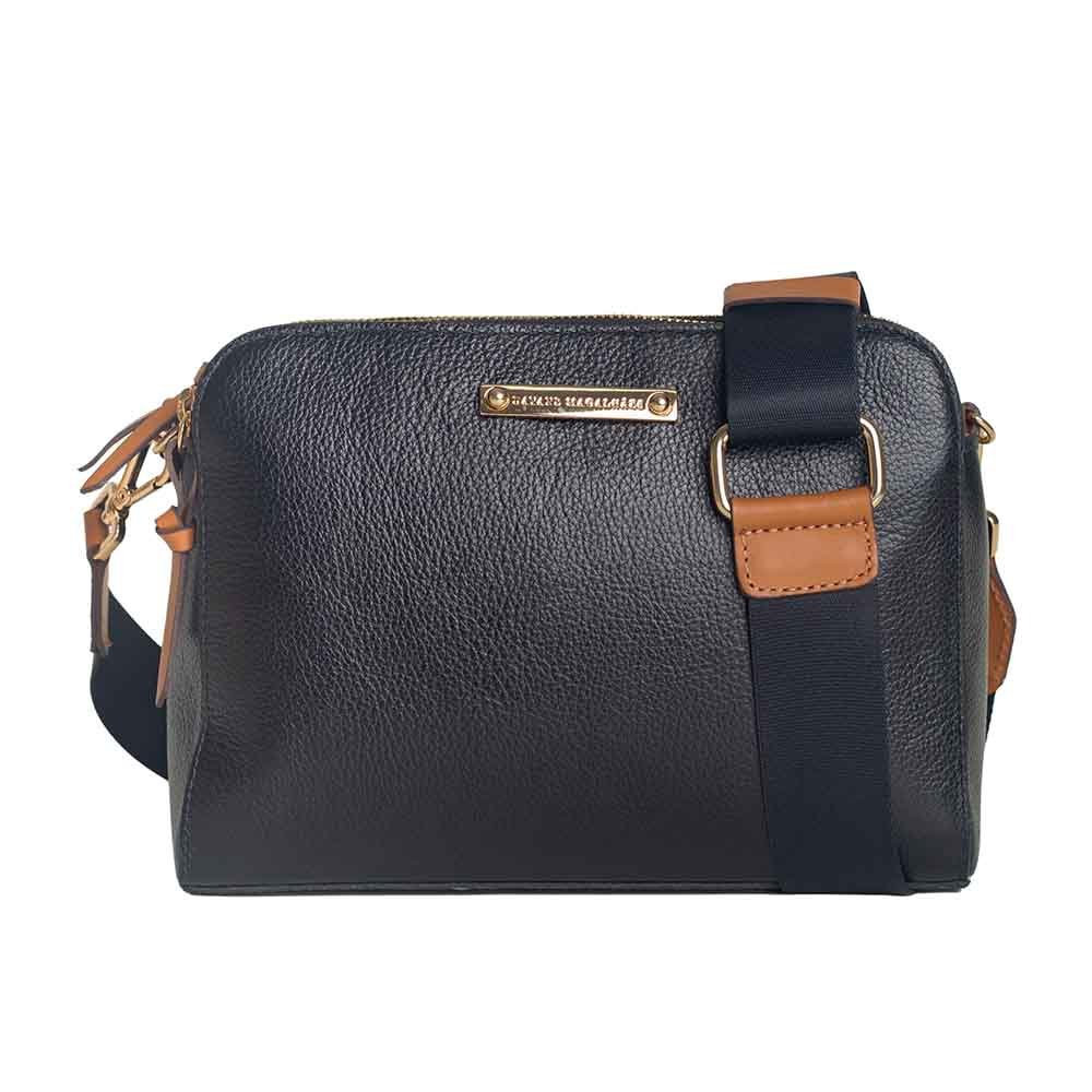 Bolsa Feminina Transversal Dayane Magalhães Preto Preto 4