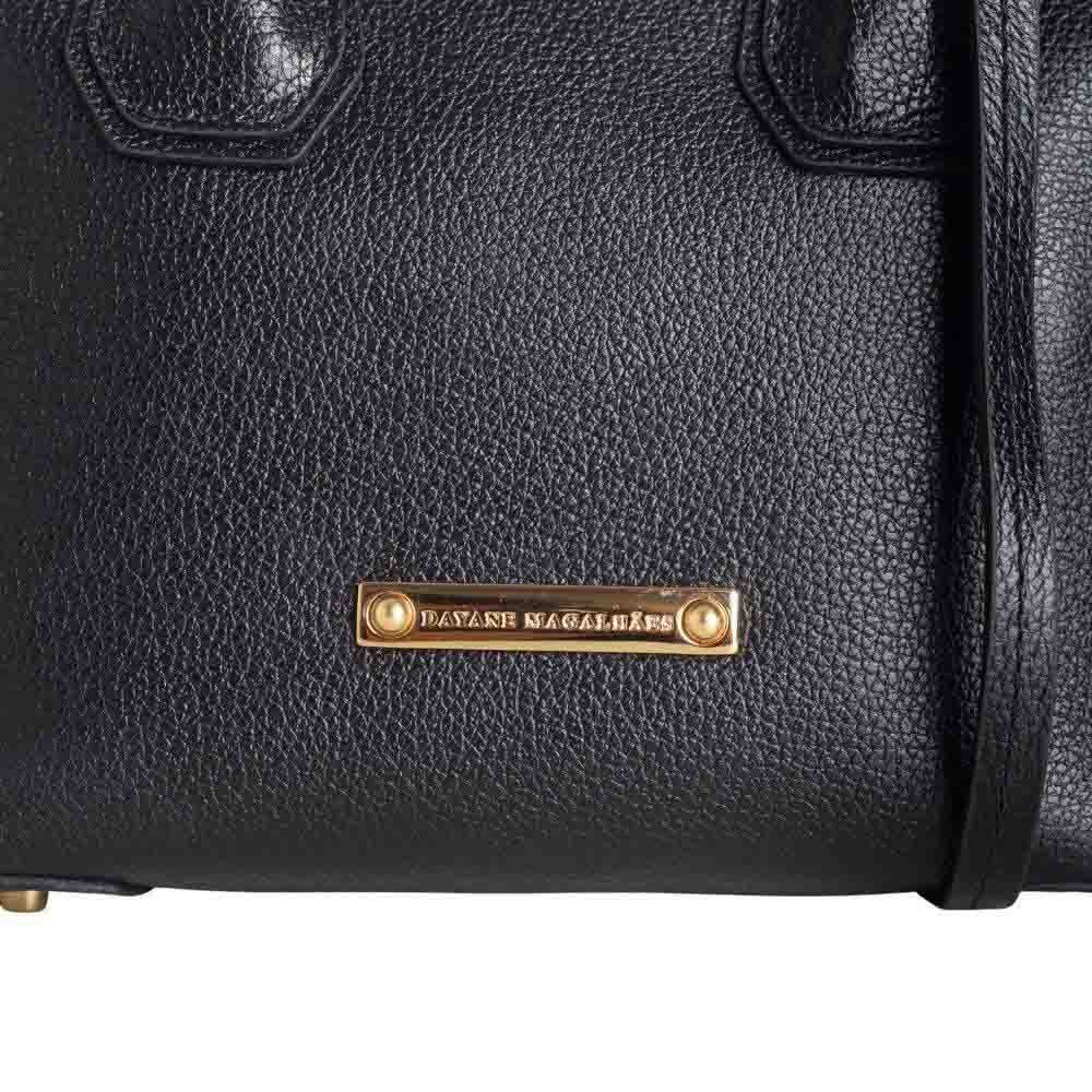 Bolsa Feminina Transversal Dayane Magalhães Preto Preto 2