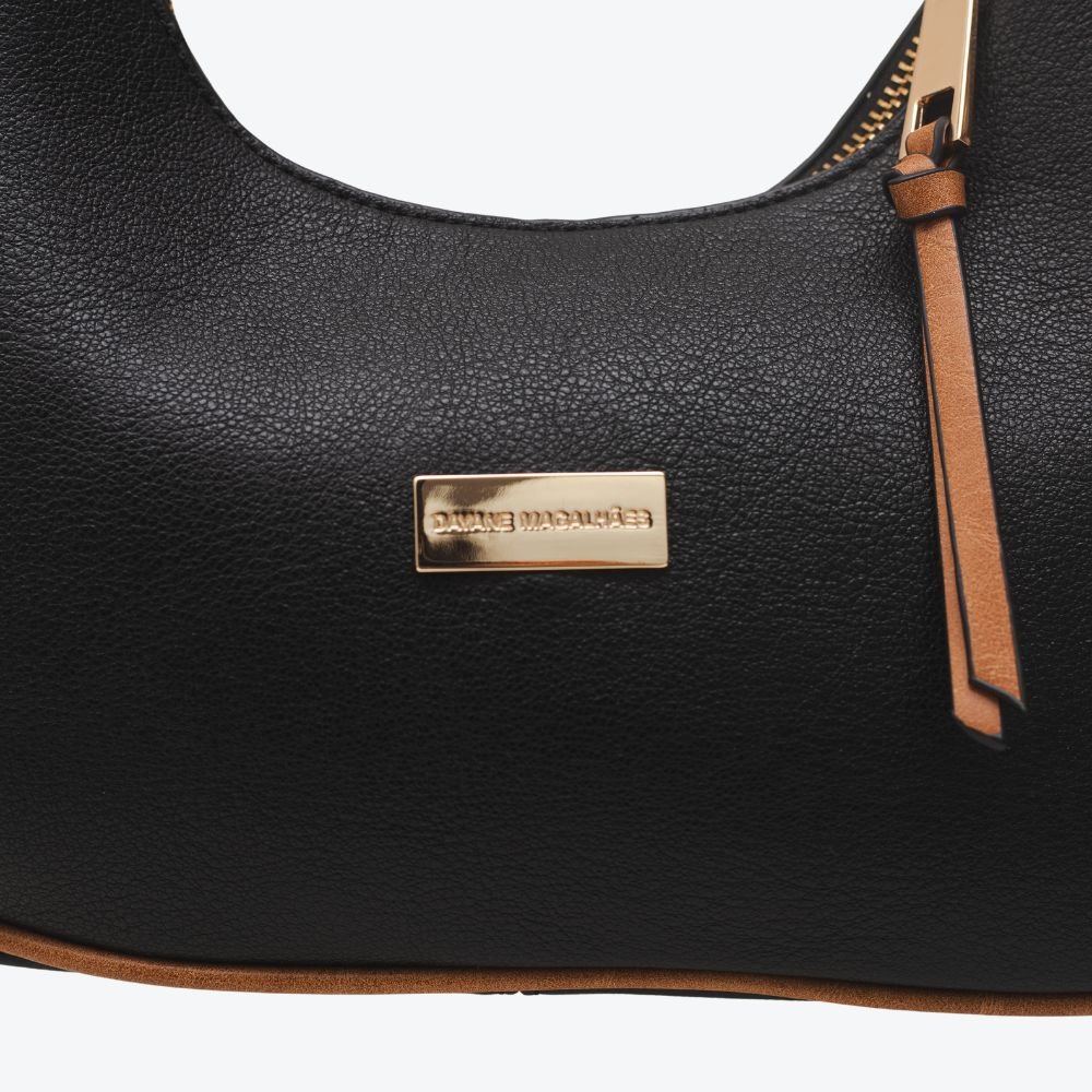 Bolsa Feminina Transversal Dayane Magalhães Preto Preto 3