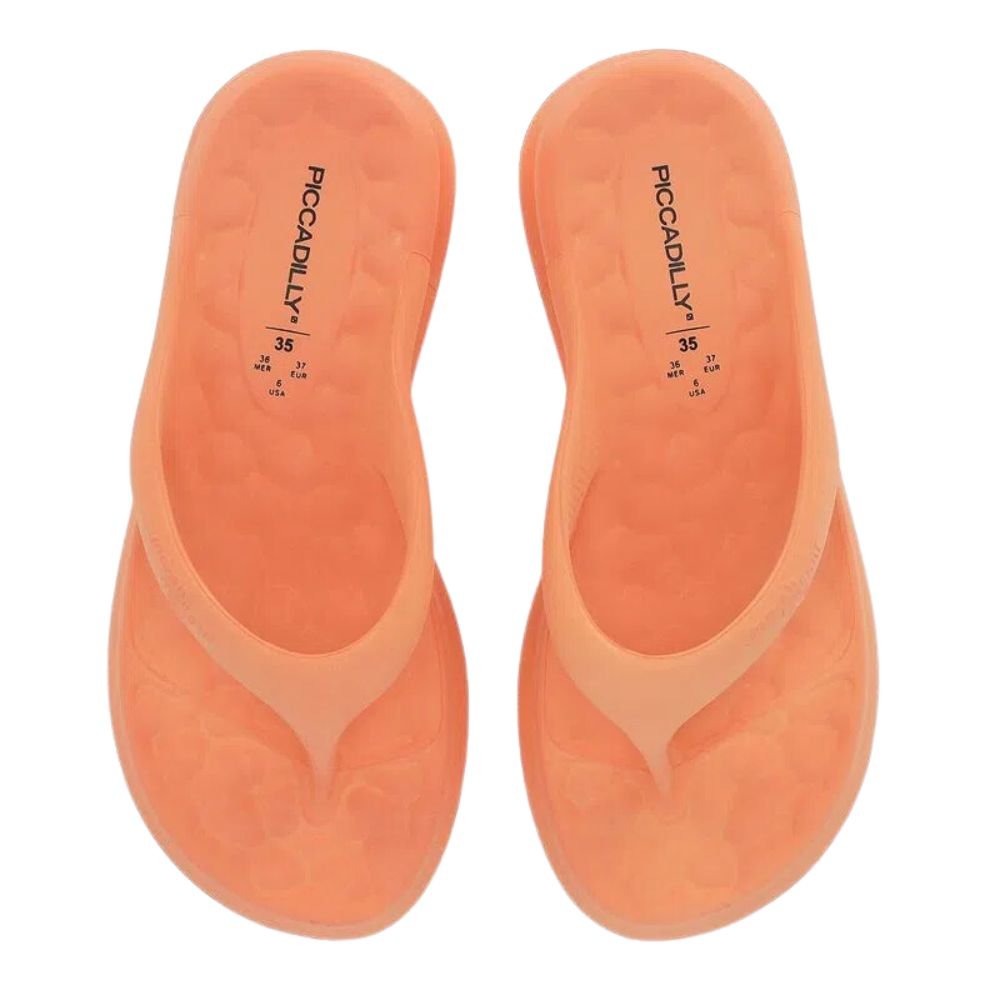 Chinelo Feminino Dedo Piccadilly 224003 Laranja 3