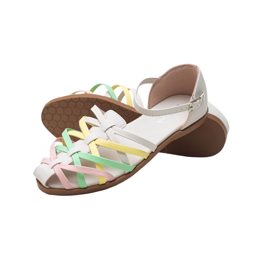 Sandália Feminino Rasteira Addan 5232 Branco 2