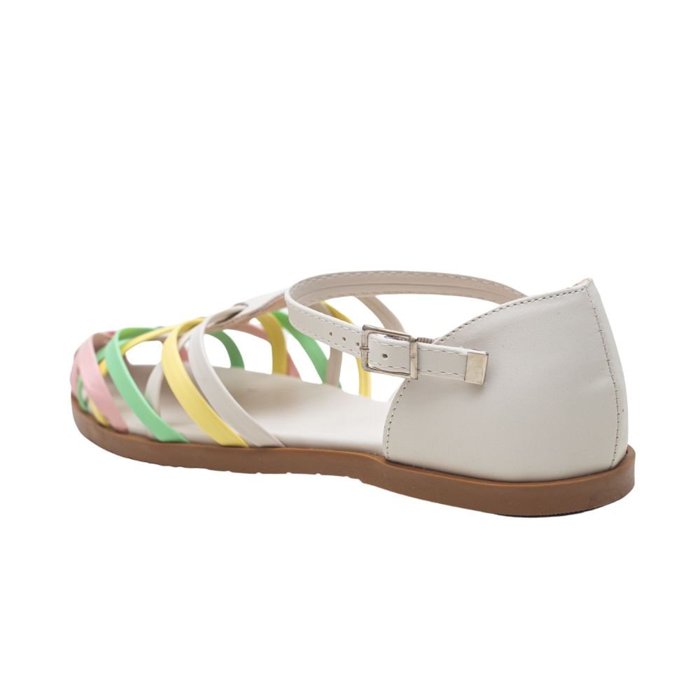 Sandália Feminino Rasteira Addan 5232 Branco 3