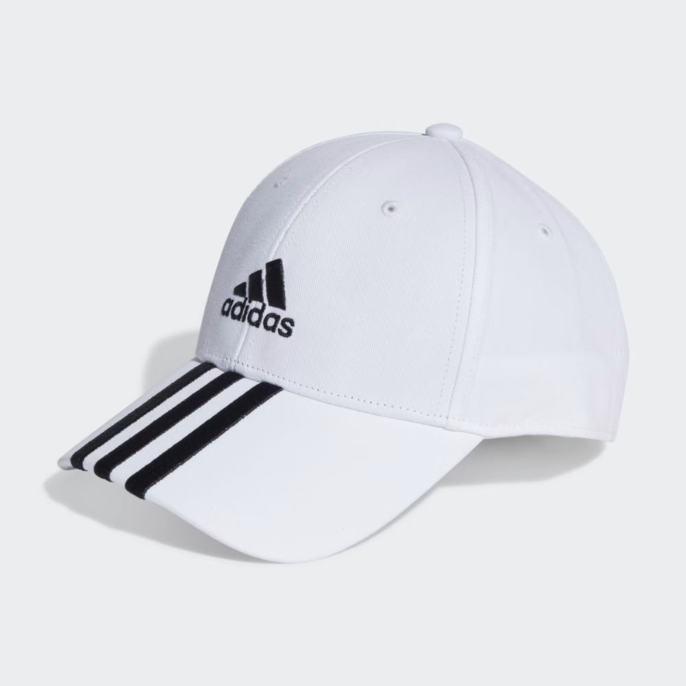 Boné Unissex Baseball Sarja Algodão 3 Listras Adidas Branco Branco 1