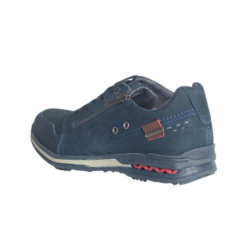 Sapatênis Masculino Em Couro Pegada Azul Marinho Azul 9