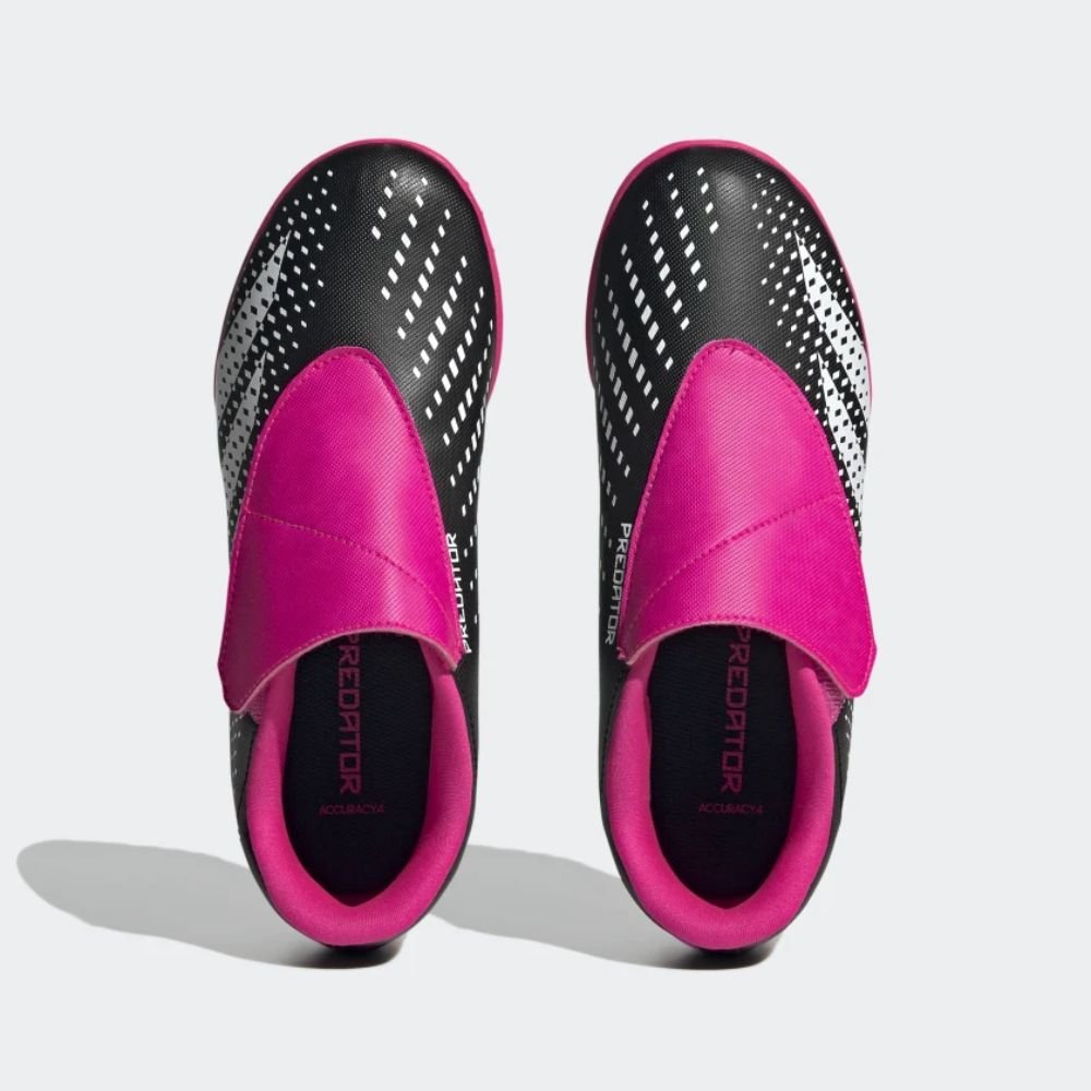 Chuteira Society Infantil Adidas Predator Accuracy.4 Preto E Rosa Rosa 2