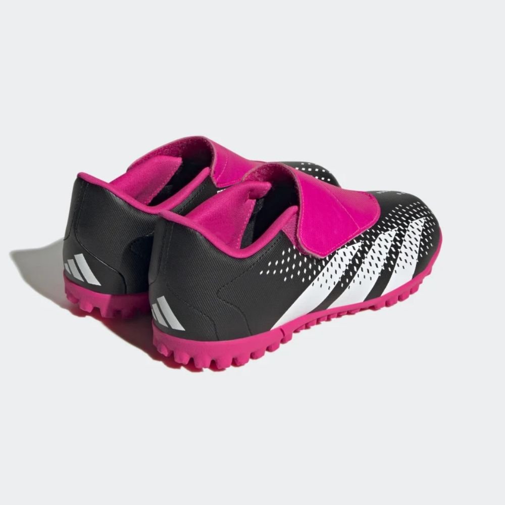 Chuteira Society Infantil Adidas Predator Accuracy.4 Preto E Rosa Rosa 8