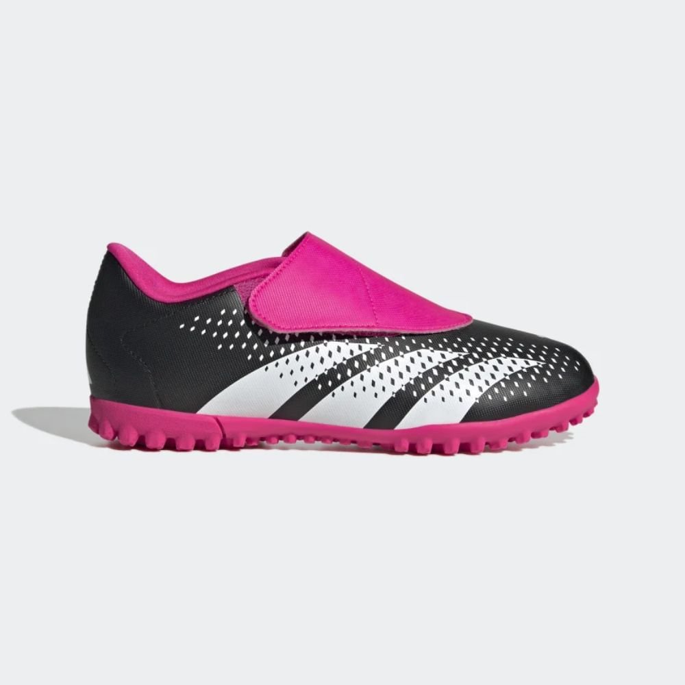 Chuteira Society Infantil Adidas Predator Accuracy.4 Preto E Rosa Rosa 10