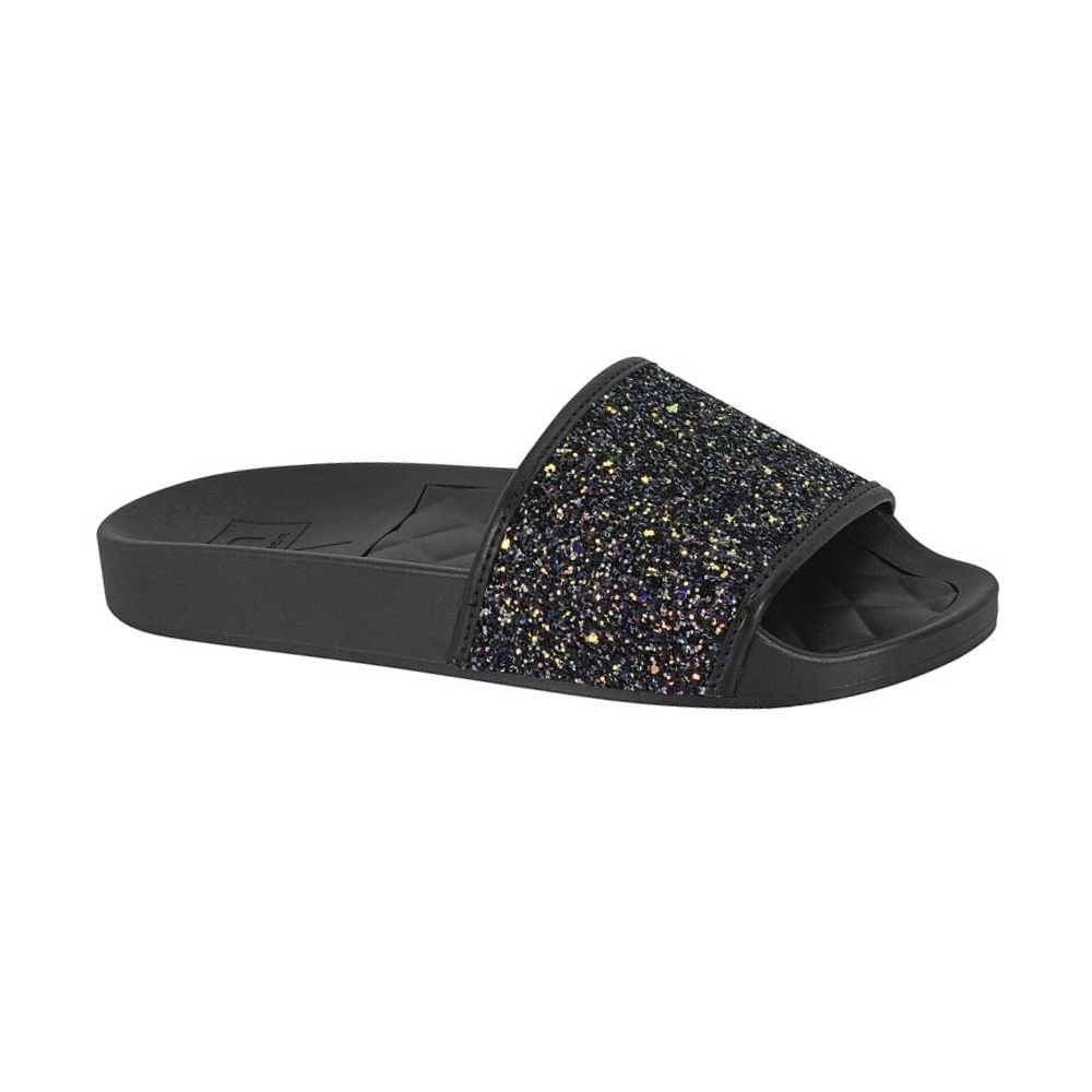 Tamanco Feminino Rasteiro Moleca 5414.107 Preto 1