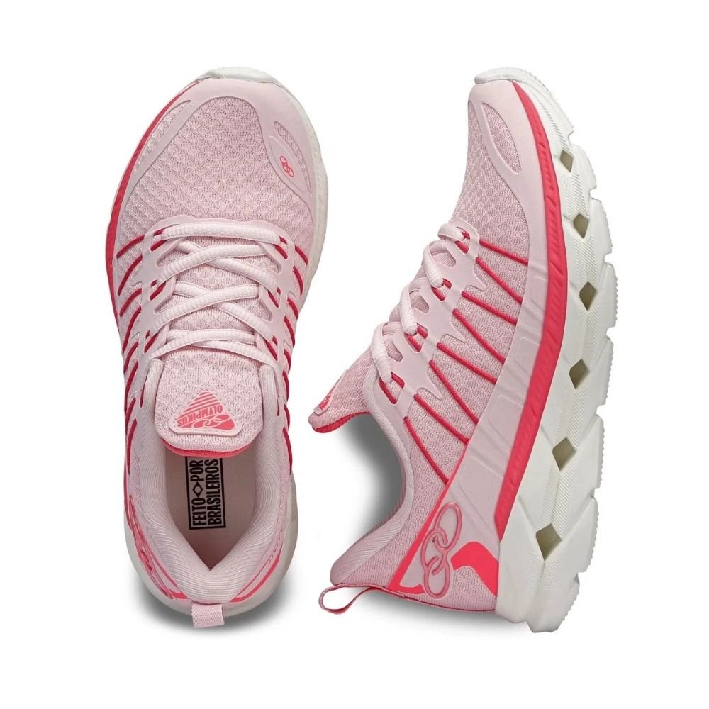 Tênis Infantil Running Cyber 3 Olympikus Rosa Multicores 3