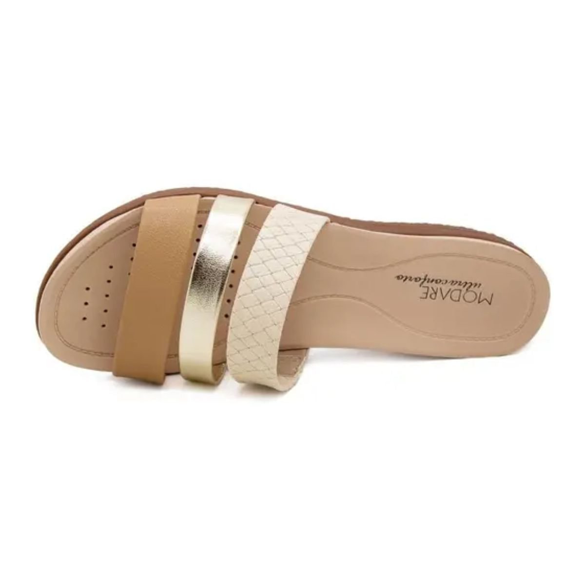 Tamanco Fem Anabela Modare 7125.200 Bege 3