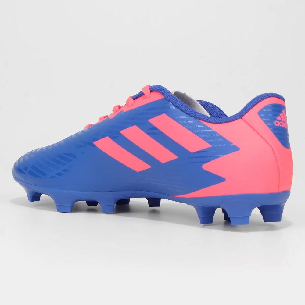 Chuteira Masculina Adulta Artilheira V Fg Campo Adidas Azul E Coral Multicores 3