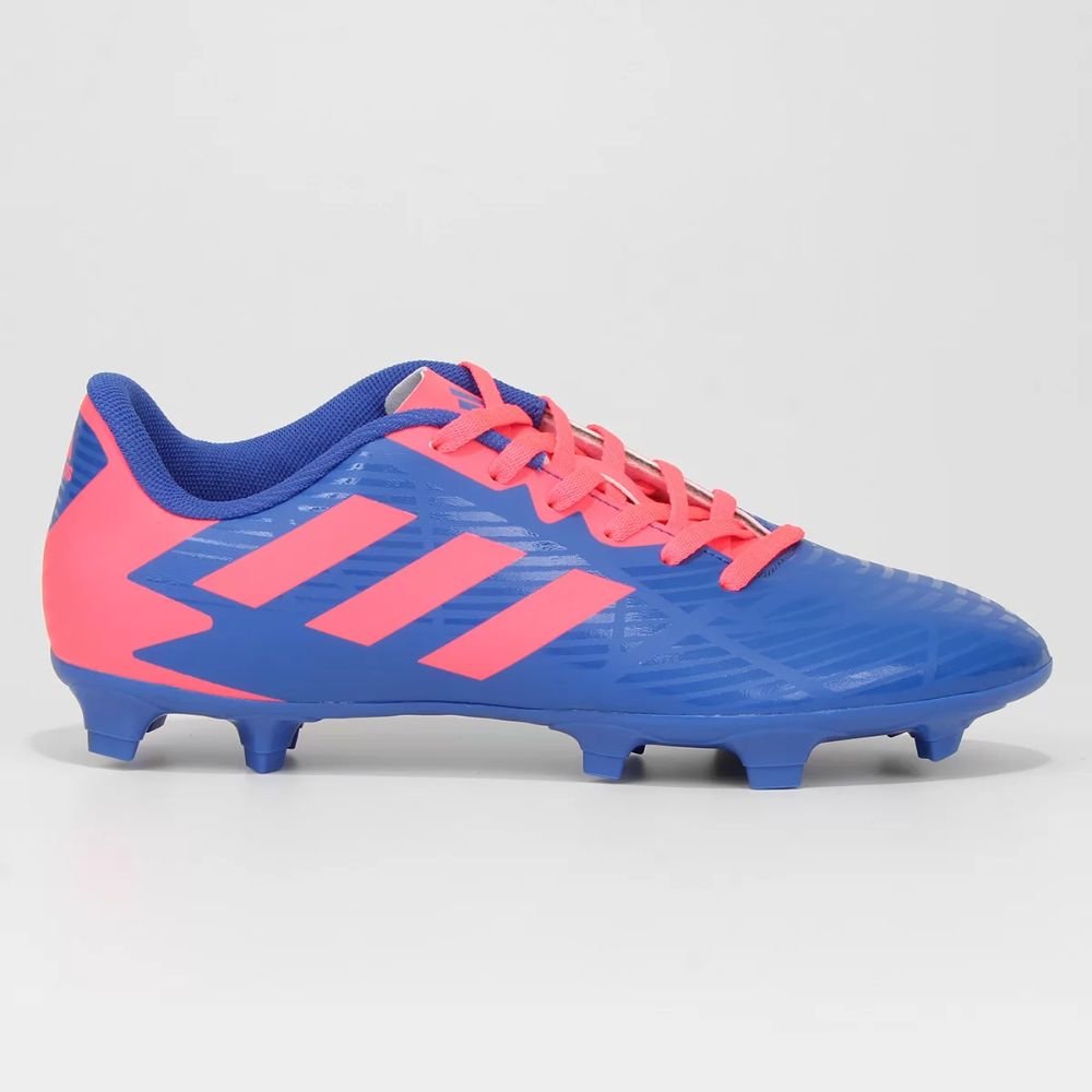 Chuteira Masculina Adulta Artilheira V Fg Campo Adidas Azul E Coral Multicores 10