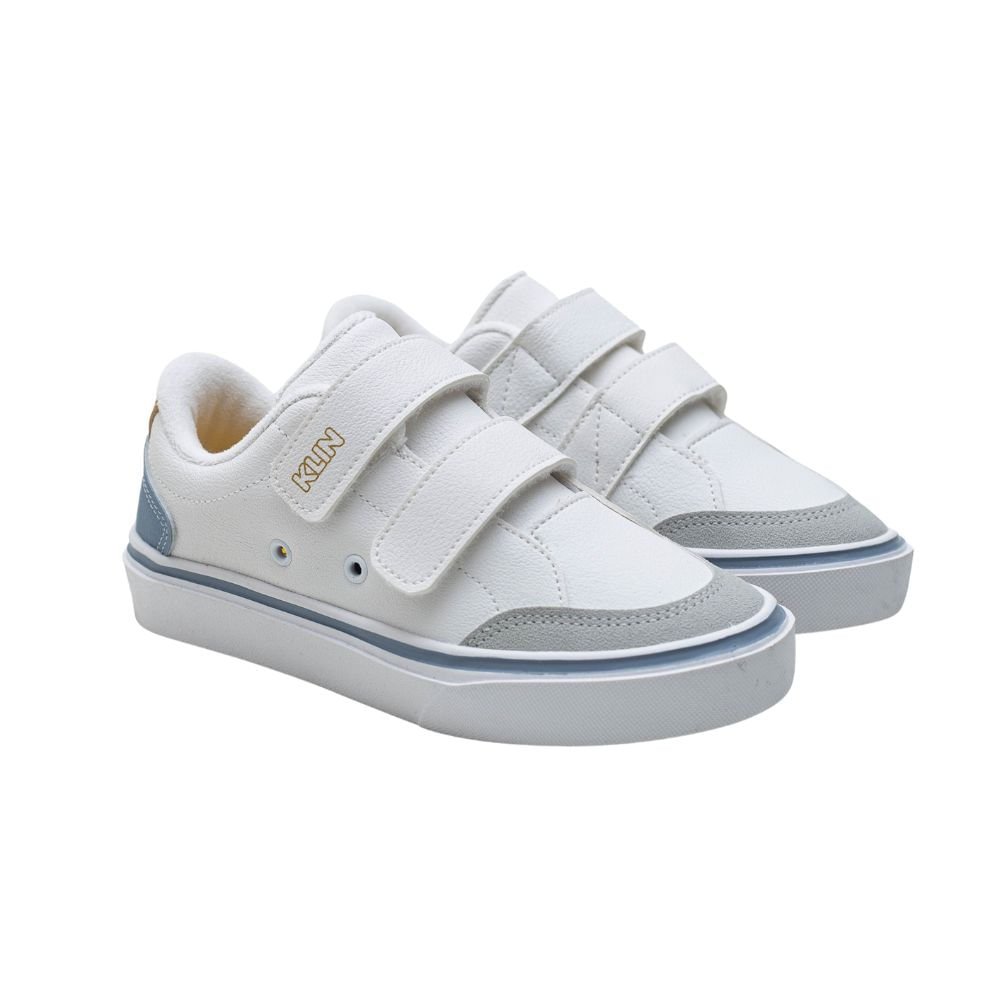Tênis Infantil Casual Klin Branco E Azul Multicores 2
