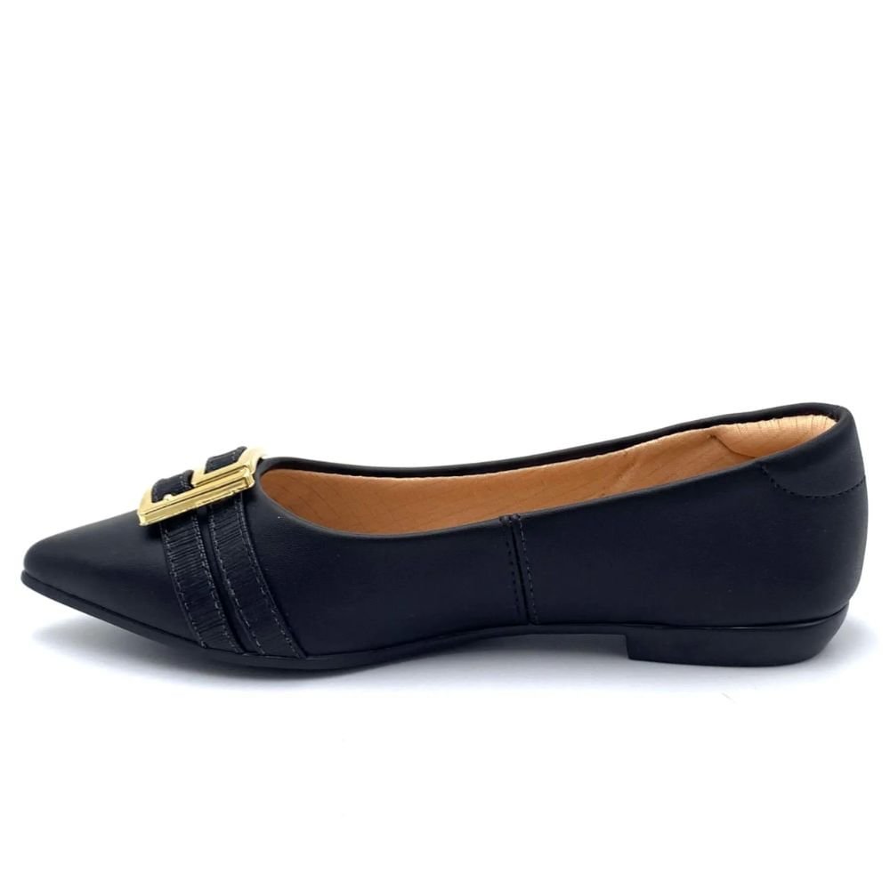 Sapatilha Fem Bico Fino Santinelli  1266-404 Preto 4