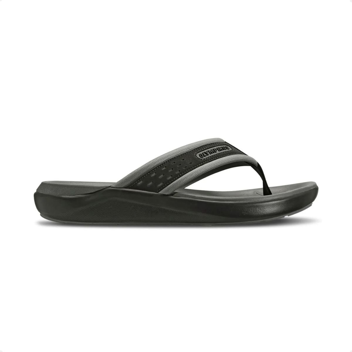 Chinelo Masculino Dedo Olympikus Preto E Chumbo Preto 1