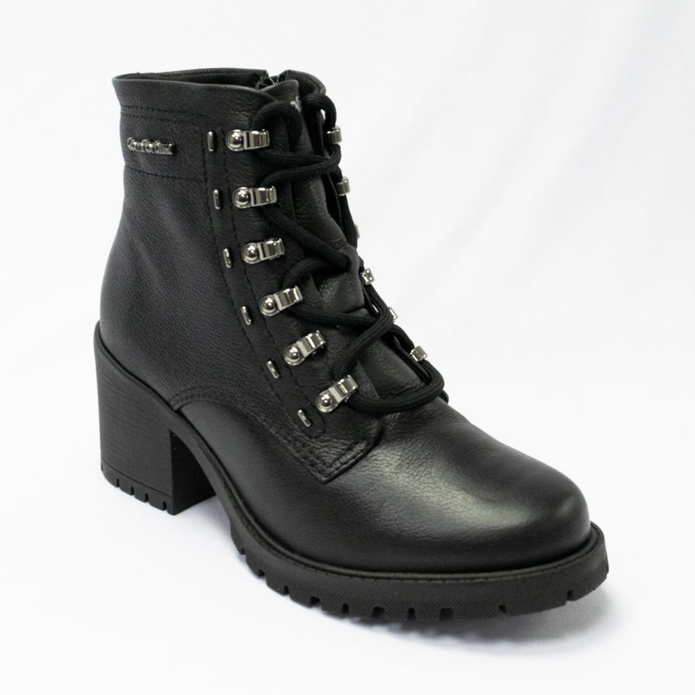 Bota Fem Coturno Comfortflex 23-77302-2 Preto 1