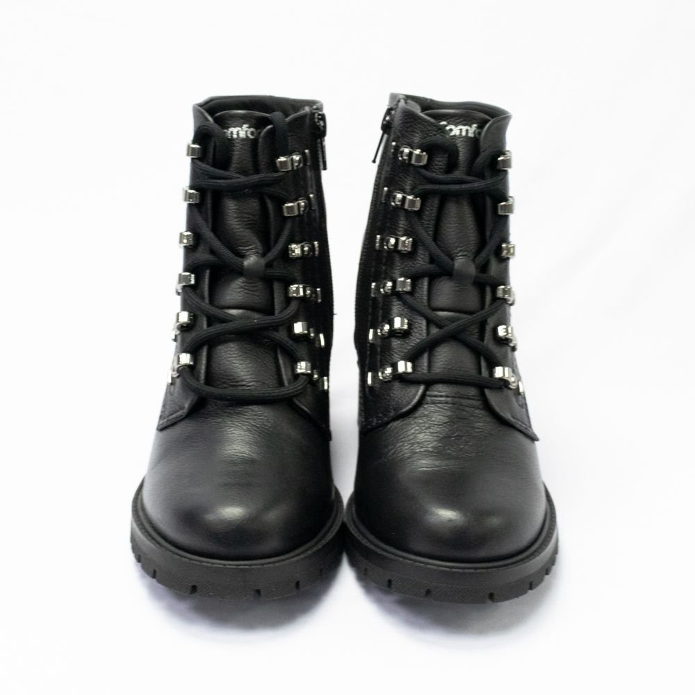 Bota Fem Coturno Comfortflex 23-77302-2 Preto 2