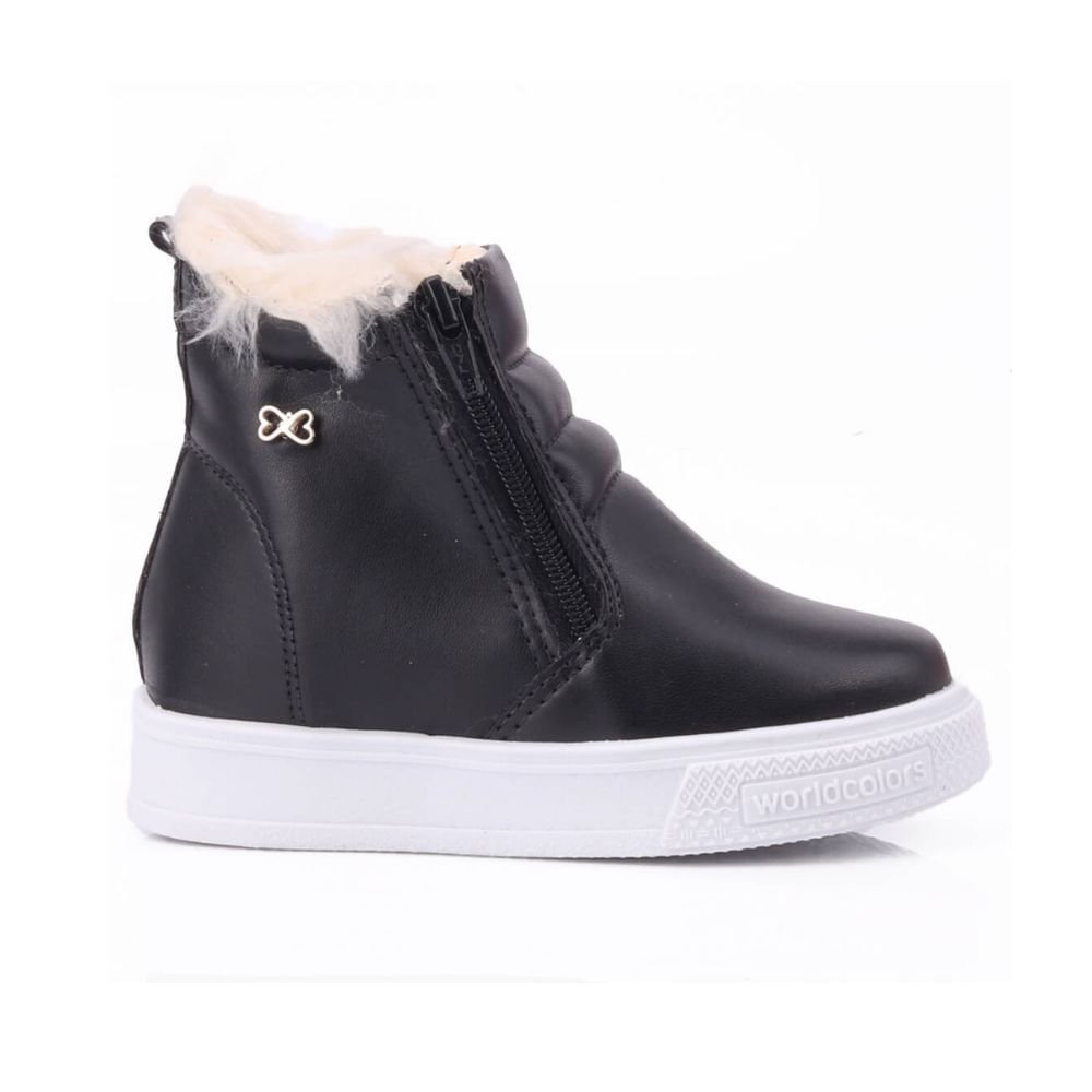 Bota Inf Cano Medio World Colors 710.008 Preto 4