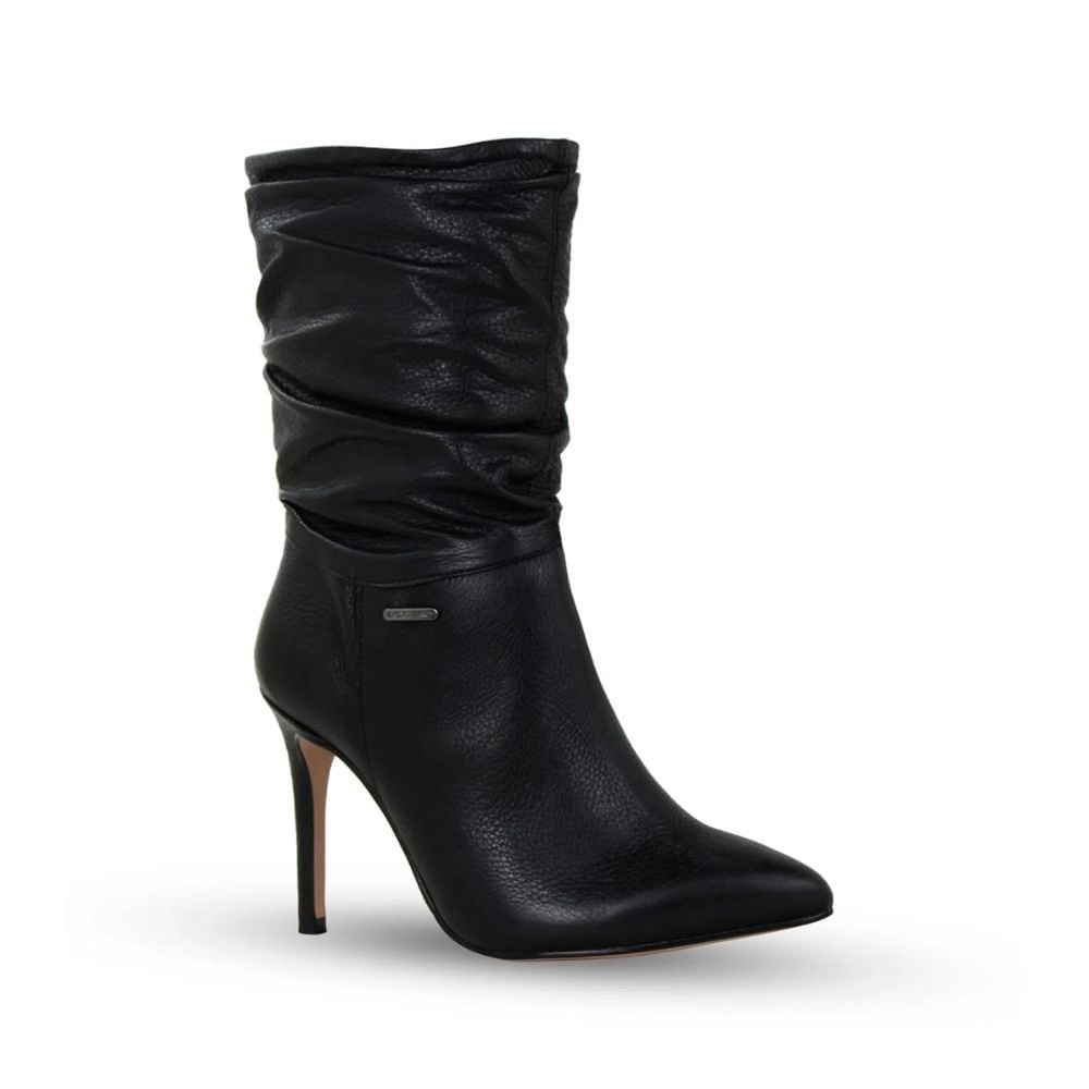 Bota Feminina Cano Médio Bottero Preta Preto 4