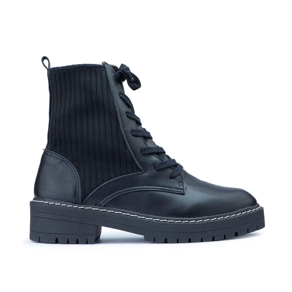 Bota Feminina Coturno Bebecê Preta Preto 4