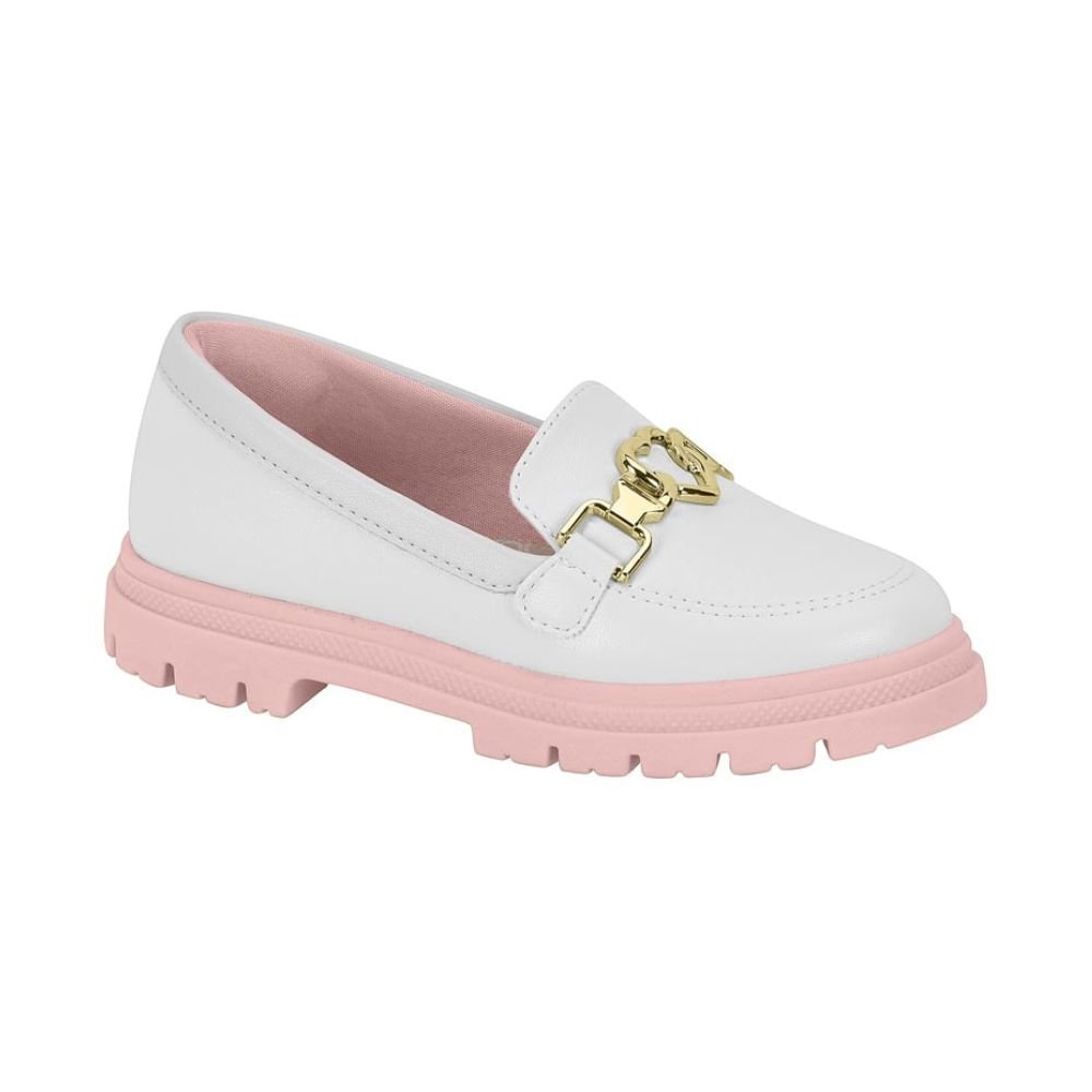 Sapato Infantil Molekinha Branco E Rosa