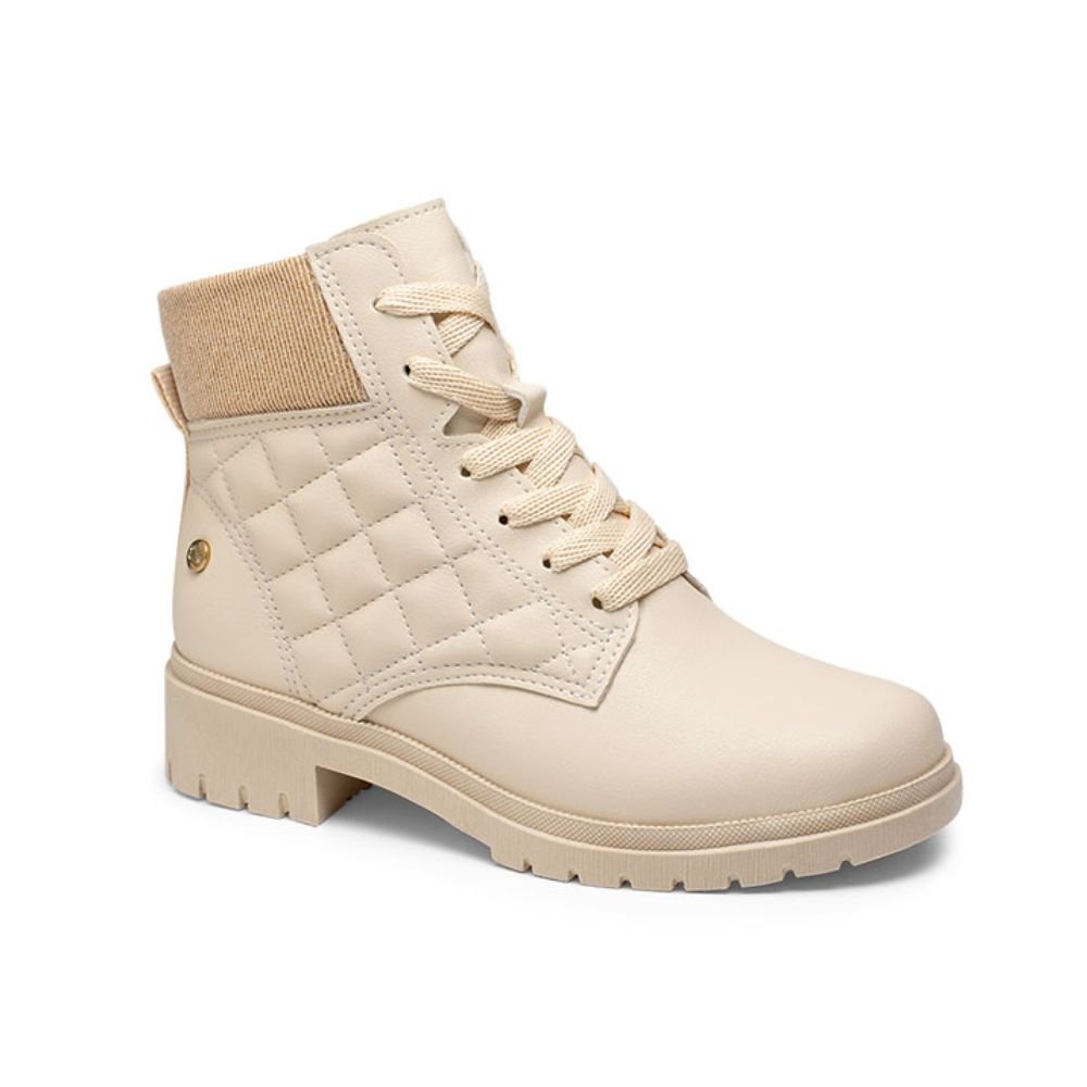 Bota Inf Coturno Pink Cats V3351-0002 Bege 1