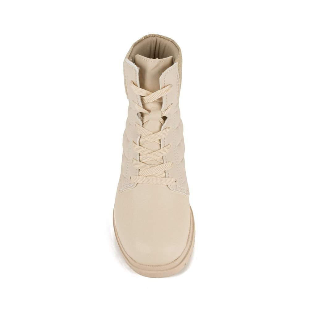 Bota Inf Coturno Pink Cats V3351-0002 Bege 2