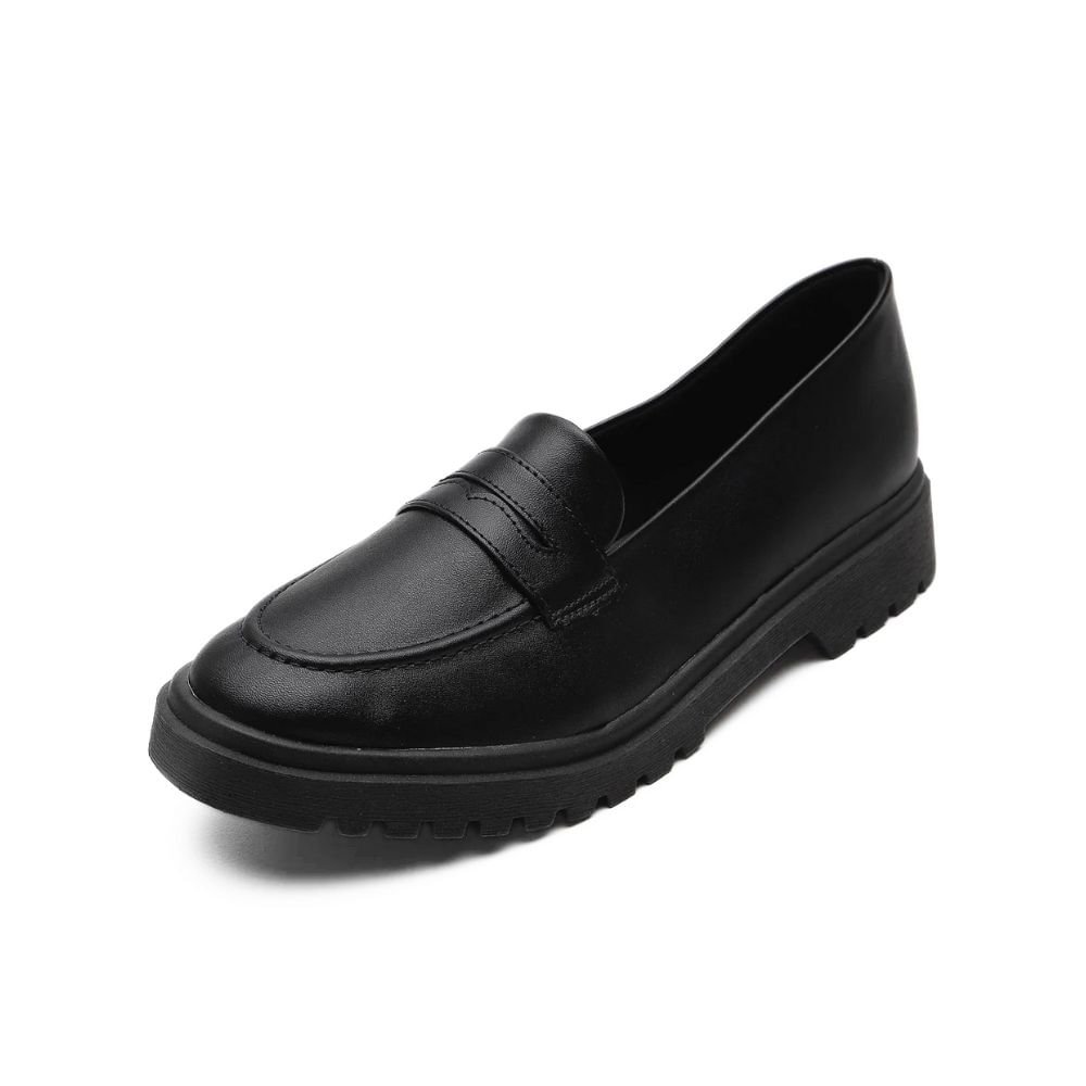 Sapato Fem Mocassim Via Uno 528028sbavv Preto 1