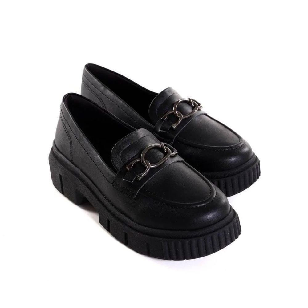 Sapato Fem Mocassim Comfortflex 23-93302-4 Preto 1