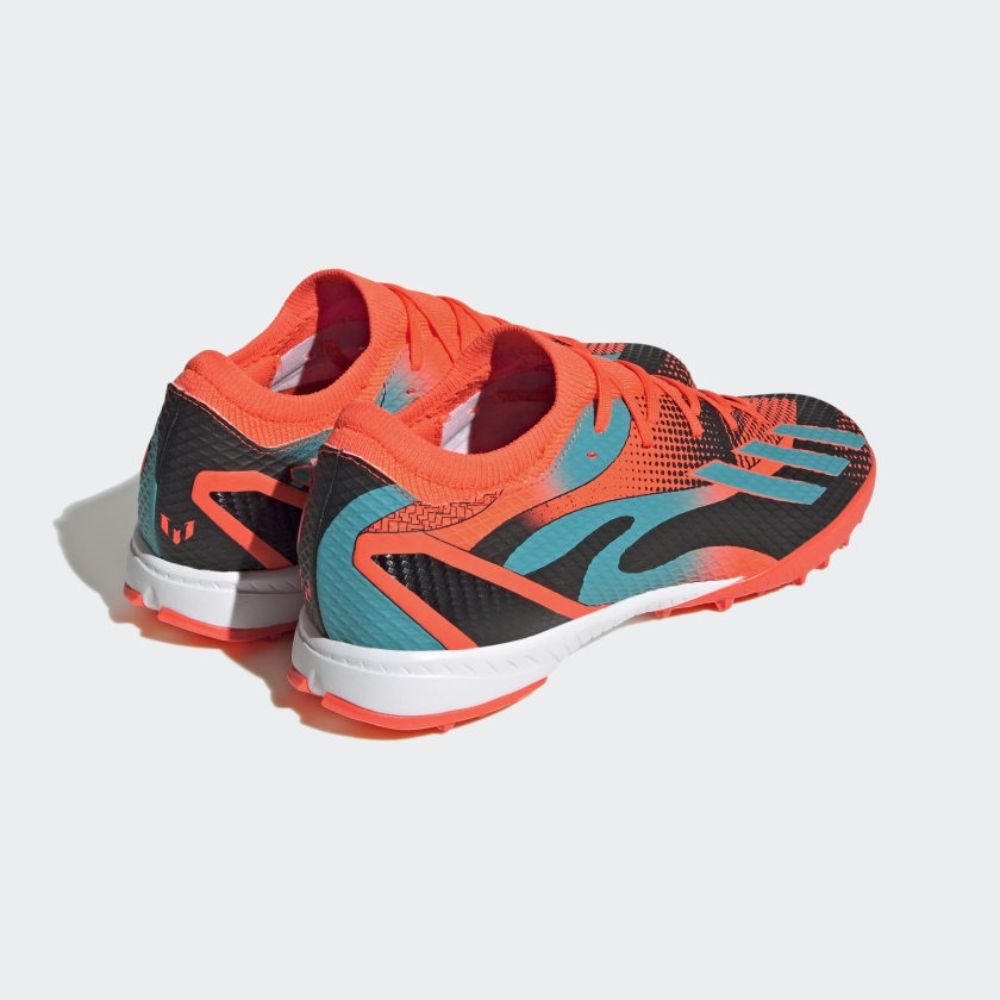 Chuteira Society Masculina X Speedportal Messi.3 Adidas Coral Laranja 8