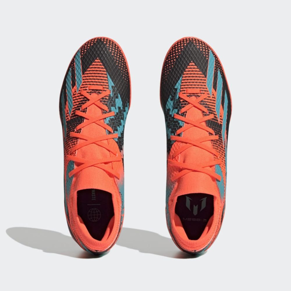Chuteira Indoor Masculina Speedportal Messi.3 Adidas Laranja Preto 2